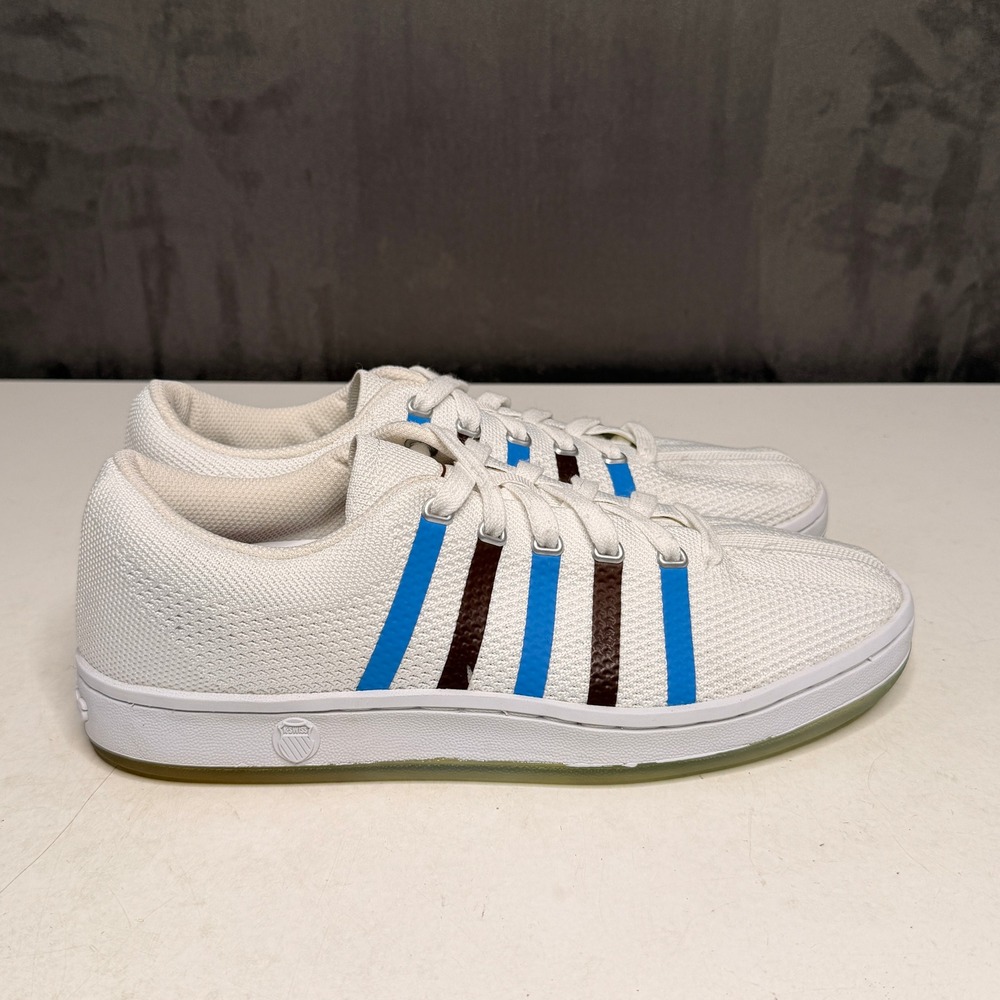 K-Swiss GaryVee Classic 88 Sneaker Mens 9.5 White Blue Brown Mesh Low Top Shoes